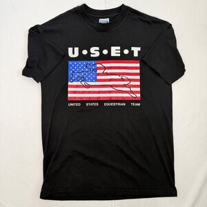 Vintage USET United States Equestrian Team T Shirt XL Hanes 50/50 Made USA